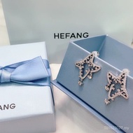 Earrings HEFANG HEFANG [Elegant HEFANG Nebula Sparkling Light Luxury Female Earrings Same Style] Ear