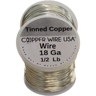 Tin solid copper bus wire 18 AWG original Tinned ground guitar & bass