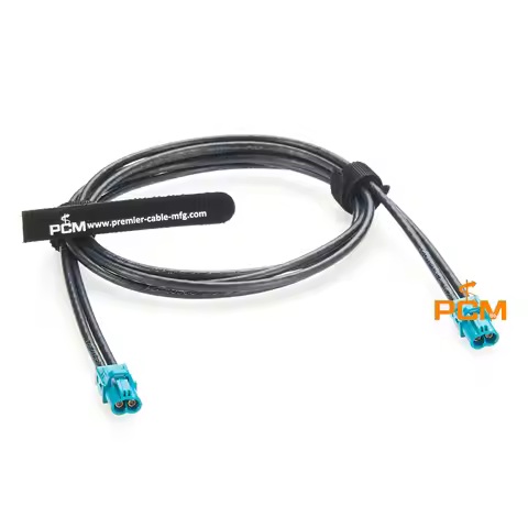 Dual Core 2 in 1 Mini FAKRA Cable Assembly Original Rosenberger AMK12B-1M4Z5-Z Mini FAKRA RF Coaxial