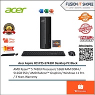 ACER ASPIRE XC-1725 DESKTOP PC ( R3-5400U / R5-7430U / R7-7730U, 8GD4, 512SSD, W11P, OFFICE OPI )