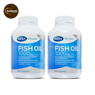 Mega We Care Fish Oil 1000mg 200 Capsules เมก้า วีแคร์ ฟิชออย (2ขวด)