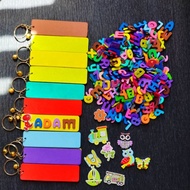 DIY Name Keychain Set. Set Custom Keychain Nama Foam