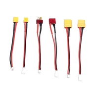 HB 5PCS 10CM Length Battery Charging Cable PH2.0 to XT30 XT60 T Connector Adapter Wire 22 AWG Male F