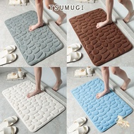 FTSUMW Bath Mat Household Non-slip Carpets Bathtub Cobblestone Embossed