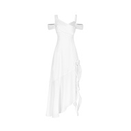 BBstore white silk dress size M