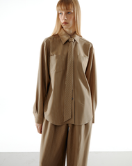 The SRT X16 (TBL298) Striped Shirt with Necktie เสื้อเชิ้ตลายทางพร้อมเนคไท