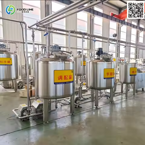 Customized Fully Automatic Milk Processing Production Line Complete Yogurt Filling Small Dairy Greek