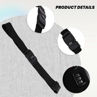 Adjustable Luggage Suitcase Strap Baggage Belt Tie Down Travel Secure Lock Black