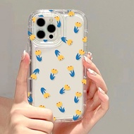 Good case 🔥COD🔥INS Little Yellow Blue Flowers Case Compatible For Samsung Galaxy A55 5G A50 A34 A54 A14 A53 A22 A71 A10S A32 A12 A04 A50s A51 A31 A21S A20S A30s A04E A52s A04s A23 A52 A03 A20 A13 A11 A03s A30 Soft TPU Transparent AirBag Phone Case