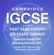 3/5 YEARS VARIANT (IGCSE Past Exam Papers (2020Oct/Nov20212022 2023 20242025) Feb/Mac May/June & Oct