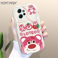 Hontinga เคสหมีสีชมพูสำหรับ Xiaomi Redmi Note 13 Pro 4G 5G Note 12 Pro Plus Pro+ 5G 4G Note 8 Pro Note 9เคสมือถือซิลิโคนนิ่มครีมเคสยางหยักเคสโทรศัพท์สำหรับเด็กผู้หญิง