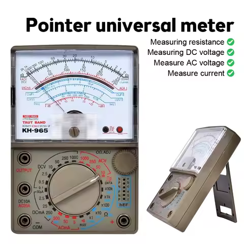 KH-965 Analog Multimeter Mechanical Pointer Meter AC/DC Voltage Current Resistance Meter with Test P