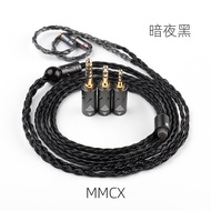 QKZ Q1 MAX 16 Strand 352 Cores Earphones Upgrade Cable 3 in 1 2.5mm+3.5mm+4.4mm Silver Plated MMCX Q