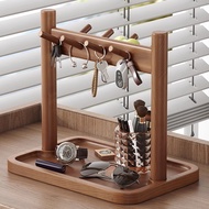 Entrance Shelf Entrance Key Storage Ornaments Entrance Table Solid Wood Storage Rack Glasses Watch D