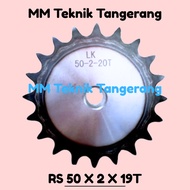 Sprocket RS 50 x 2 x 19 T Gear RS 50-2x19T Double Chain Gear Z 19T 19 T RS50 -2 50Z19 50x2x19T 50-2 