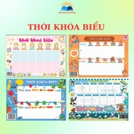 Lovely Student Timetable – Cute Patterns, Many Images, Helps Children Organize School Schedule