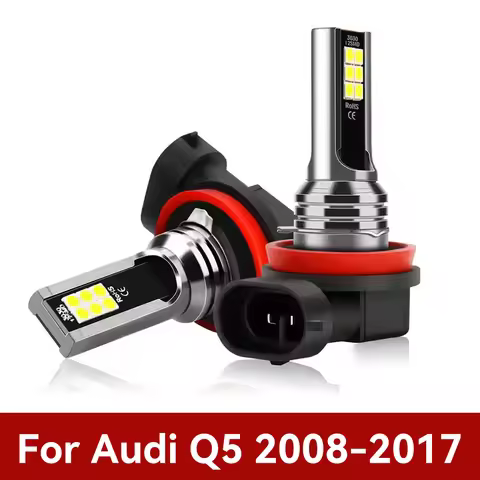 2PCS Car LED Fog Light Lamp Bulb 6000K Front Fog Lamp H11 Bulb For Audi Q5 2008 2009 2010 2011 2012 