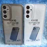 Softcase Space Original Samsung A34 5G Casing Clear Black Samsung