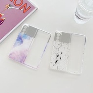 9142韓風漸變色大理石紋化妝鏡面三星SAMSUNG Galaxy Z Fold 3 電話手機殼