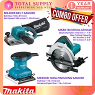 MAKITA 7" CIRCULAR SAW + BELT SANDER + FINISHING SANDER M5801B + M9400B + M9200B / M5801 M9400 M 920