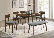 1 Dining Table 4 Dining Chairs 1 Bench Dining Room Set Meja Makan Kayu Kerusi Makan Kayu