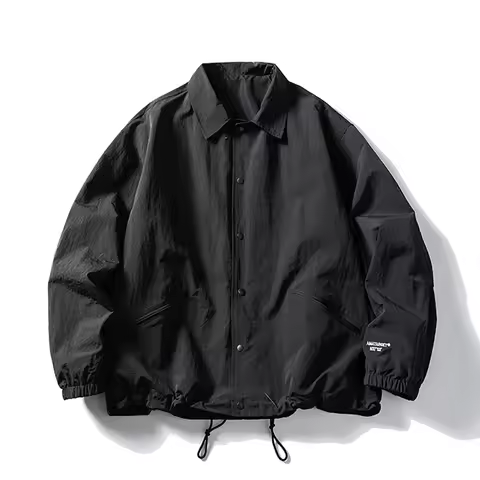 Men Japanese Streetwear Fashion Cityboy Embroidery Loose Casual Cargo Coach Jacket Outdoor Coat Man 