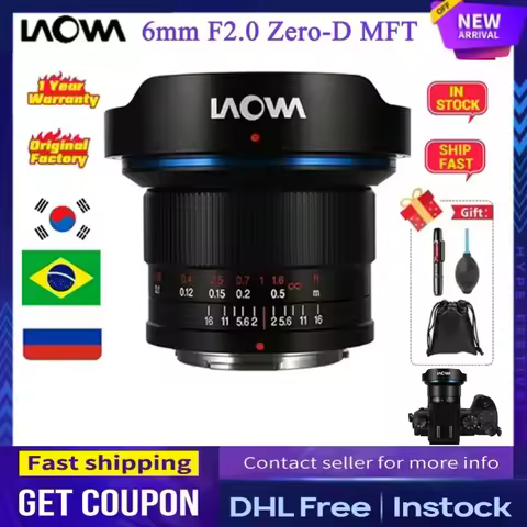 Venus Optics Laowa 6mm F2.0 C-Dreamer Ultra Wide Angle Fixed Focus Lens M4/3 frame Electronic Auto A