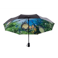【NEW EXPRESS 】 LORDWEY Automatic Anime Totoro Rain Sun Umbrella For Women Windproof Japanese Glibli 