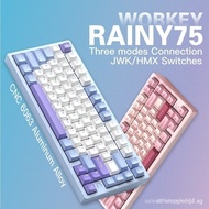 [Ready Stock] WOBKEY Rainy75 Aluminum HMX/JWK Switches Mechanical Keyboard with Superior Acoustics, 