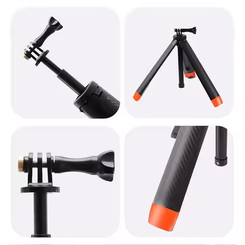 4 in 1 Selfie Stick Tripod Extendable Selfie Stick for Action 5 Pro 4 3 for X4 X3 Ace Pro 2 and Most