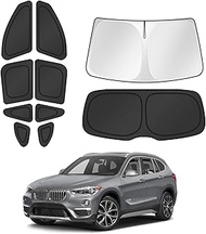 Canvcle Window Shades for 2016-2022 BMW X1 F48 Accessories Windshield Sun Shade Side Rear Window Cov