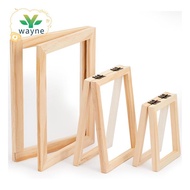 3 Pieces Paper Making Wooden Paper Making Mould Papermaking Screen Kit 3 Size Frame for DIY  (A7, A6