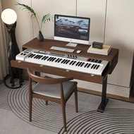 實木琴枱-桌工作室電鋼實木工作台實木錄音棚電子琴琴桌琴架鍵盤桌子(U2896)