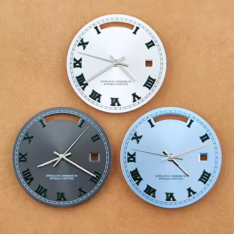 31mm Dial Miyota 8285 Watch Dial Custom Logo dial Roman dial Green Luminous dial Fit Miyota 8285 mov