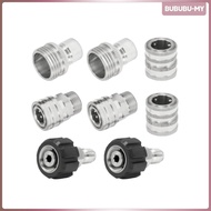 [BububuMY] 8 Pieces Pressure Washer Quick Connect Kit Knurled M22-14 Quick Connect Kit M22 Adapter S