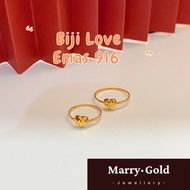 Ready Stock Cincin Emas Budjet 916 Love Pattern Gold Ring 916 Love Pattern Budjet Fashion Ring Murah Ring Emas 916