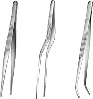 8-Inch Kitchen Tweezers Tongs Stainless Steel Kitchen Tweezers for Cooking Chef Tweezer Professional