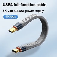 USB4 data cable full function typec dual head thunderbolt 4/3/PD240W fast charging 40Gbp transfer 8k cable