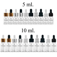 สินค้าพร้อมส่ง (แพ็ค100)ขวดแก้วสีใส ดรอปเปอร์ ขวดแก้วสีใส 5ml 10ml 15ml 20ml 30ml 50ml 100ml ขวดแก้ว