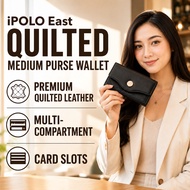 iPOLO East Synthetic Leather Ladies Quilted Multi Compartment Medium Purse Wallet