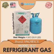 SNOWICE Brand Refrigerant gas for air-conditioning/ Gas untuk aircond gas R32 9.5KG (20.9 LBS)