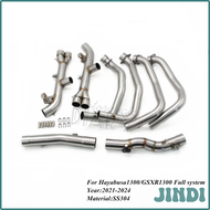 [จิ้นดี] สำหรับ Suzuki Hayabusa 1300 GSX1300R GSX 1300 R 2021 2022 2023 2024ท่อไอเสียมอเตอร์ไซค์แบบเ