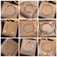 Multiple bracelets with personalized temperament, titanium steel stainless steel non fading, niche h