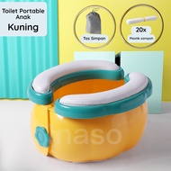 Inaso Kloset Duduk Portabel Anak Lipat Kursi Toilet Duduk Travel Pispot Baby Potty Training HSB817