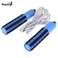 REGAIL 219 3M Cotton Jump Rope with Soft Sponge Handle Counter for Sports Match Examination