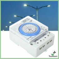 [Toolroom] 1 Set Din Rail 24H Chronometry Timer Mechanical Switch Industrial Analogue Timer