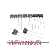 1P-10000PF 500V Silver Mica Capacitor 22PF 47PF 100PF 220PF 430PF 1000PF 1500PF 2000PF 2700PF 3000PF