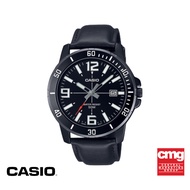 [ของแท้] CASIO นาฬิกาข้อมือ CASIO รุ่น MTP-VD01BL-1BVUDF สายหนัง สีดำ