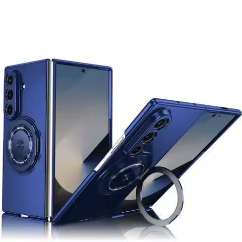 For Galaxy Fold7 Magnetic Wireless Charging Case with O Stand Holder Shockproof Fold 5/6 Hard Case,C