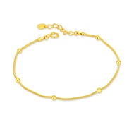 SK Jewellery Sleek Bead 10K Gold Bracelet